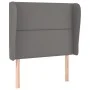 Headboard with gray synthetic leather ears 83x23x118/128 cm by , Headboards and footboards - Ref: Foro24-3117892, Price: 66,6...
