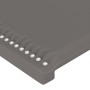 Cabecero con orejas cuero sintético gris 183x23x118/128cm de , Cabeceros y pies de cama - Ref: Foro24-3117922, Precio: 118,00...