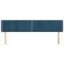Dunkelblaues Samtkopfteil 183x16x78/88 cm von , Kopf- und Fußteile - Ref: Foro24-3118692, Preis: 69,13 €, Rabatt: %