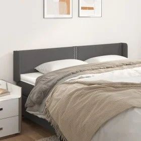 Kopfteil aus grauem Kunstleder, 183 x 16 x 78/88 cm von , Kopf- und Fußteile - Ref: Foro24-3118734, Preis: 64,96 €, Rabatt: %