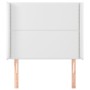 Cabecero con orejas de cuero sintético blanco 93x16x118/128 cm de , Cabeceros y pies de cama - Ref: Foro24-3119519, Precio: 8...