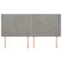Kopfteil mit hellgrauen Samtohren 203x16x118/128 cm von , Kopf- und Fußteile - Ref: Foro24-3119506, Preis: 103,29 €, Rabatt: %