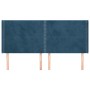 Cabecero con orejas de terciopelo azul oscuro 203x16x118/128 cm de , Cabeceros y pies de cama - Ref: Foro24-3119510, Precio: ...