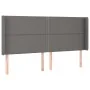 Headboard with ears gray synthetic leather 183x16x118/128 cm by , Headboards and footboards - Ref: Foro24-3119546, Price: 113...