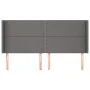 Headboard with ears gray synthetic leather 183x16x118/128 cm by , Headboards and footboards - Ref: Foro24-3119546, Price: 113...