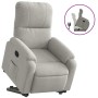 Sillón reclinable elevable tela de microfibra gris claro en Sillones | Comprar online en Foru.es