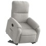 Sillón reclinable elevable tela de microfibra gris claro en Sillones | Comprar online en Foru.es