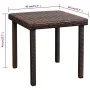 Tumbona de jardín con cojín y mesita ratán sintético marrón de vidaXL, Tumbonas - Ref: Foro24-42885, Precio: 148,19 €, Descue...