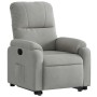 Sillón reclinable elevable tela de microfibra gris claro en Sillones | Comprar online en Foru.es