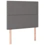 Headboard with LED lights gray synthetic leather 80x5x118/128 cm by , Headboards and footboards - Ref: Foro24-3122360, Price:...