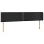 Kopfteil mit LED, schwarzem Kunstleder, 163 x 16 x 78/88 cm von , Kopf- und Fußteile - Ref: Foro24-3123192, Preis: 70,35 €, R...