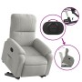 Sillón reclinable elevable tela de microfibra gris claro en Sillones | Comprar online en Foru.es
