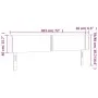 Dunkelgrünes Samtkopfteil mit LED 183x16x78/88 cm von , Kopf- und Fußteile - Ref: Foro24-3123159, Preis: 76,56 €, Rabatt: %
