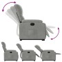 Sillón reclinable elevable tela de microfibra gris claro en Sillones | Comprar online en Foru.es