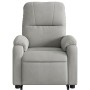 Sillón reclinable elevable tela de microfibra gris claro en Sillones | Comprar online en Foru.es