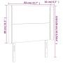 Cabecero con LED cuero sintético gris 83x16x118/128cm de , Cabeceros y pies de cama - Ref: Foro24-3123984, Precio: 74,60 €, D...