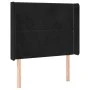 Black velvet headboard with LED 103x16x118/128 cm by , Headboards and footboards - Ref: Foro24-3123952, Price: 71,75 €, Disco...