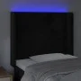 Black velvet headboard with LED 103x16x118/128 cm by , Headboards and footboards - Ref: Foro24-3123952, Price: 71,75 €, Disco...
