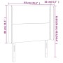 Cabecero con LED cuero sintético gris 93x16x118/128cm de , Cabeceros y pies de cama - Ref: Foro24-3123990, Precio: 73,74 €, D...
