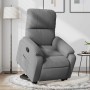 Sillón reclinable elevable tela de microfibra gris oscuro en Sillones | Comprar online en Foru.es