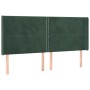 Cabecero con LED de terciopelo verde oscuro 183x16x118/128 cm de , Cabeceros y pies de cama - Ref: Foro24-3123971, Precio: 11...
