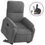 Sillón reclinable elevable tela de microfibra gris oscuro en Sillones | Comprar online en Foru.es