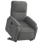 Sillón reclinable elevable tela de microfibra gris oscuro en Sillones | Comprar online en Foru.es