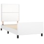 Estructura de cama con cabecero cuero sintético blanco 90x190cm de , Camas y somieres - Ref: Foro24-3125483, Precio: 167,40 €...
