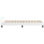 Estructura de cama con cabecero cuero sintético blanco 90x190cm de , Camas y somieres - Ref: Foro24-3125483, Precio: 167,40 €...