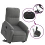 Sillón reclinable elevable tela de microfibra gris oscuro en Sillones | Comprar online en Foru.es