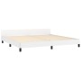 Estructura de cama cabecero cuero sintético blanco 200x200 cm de , Camas y somieres - Ref: Foro24-3125531, Precio: 226,67 €, ...