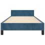 Estructura cama con cabecero terciopelo azul oscuro 100x200 cm de , Camas y somieres - Ref: Foro24-3125682, Precio: 123,49 €,...