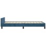 Estructura cama con cabecero terciopelo azul oscuro 100x200 cm de , Camas y somieres - Ref: Foro24-3125682, Precio: 123,49 €,...
