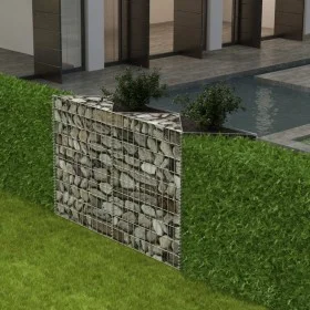 Gabion wall basket galvanized steel 120x30x100 cm by vidaXL, fence panels - Ref: Foro24-142539, Price: 61,87 €, Discount: %