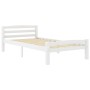 Estructura de cama de madera maciza de pino blanca 100x200 cm de vidaXL, Camas y somieres - Ref: Foro24-322069, Precio: 145,7...
