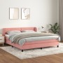 Cama box spring con colchón terciopelo rosa 180x200 cm de , Camas y somieres - Ref: Foro24-3127450, Precio: 489,42 €, Descuen...