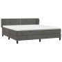 Cama box spring con colchón terciopelo gris oscuro 180x200 cm de , Camas y somieres - Ref: Foro24-3127446, Precio: 516,54 €, ...