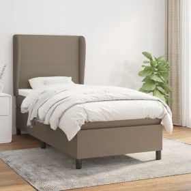 Cama box spring con colchón tela gris taupe 80x200 cm de , Camas y somieres - Ref: Foro24-3127761, Precio: 380,86 €, Descuent...