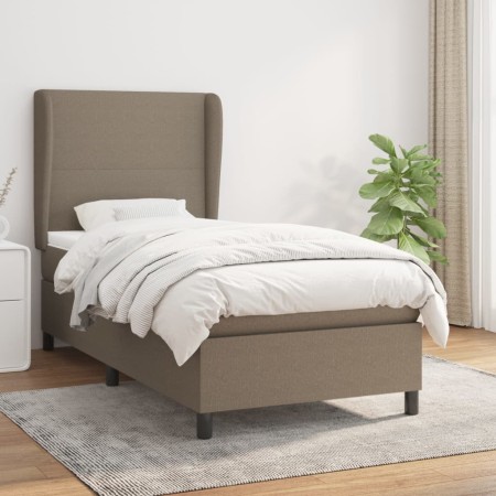 Cama box spring con colchón tela gris taupe 80x200 cm de , Camas y somieres - Ref: Foro24-3127761, Precio: 371,62 €, Descuent...