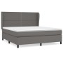 Cama box spring con colchón cuero sintético gris 180x200 cm de , Camas y somieres - Ref: Foro24-3128989, Precio: 626,09 €, De...