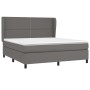 Cama box spring con colchón cuero sintético gris 180x200 cm de , Camas y somieres - Ref: Foro24-3128989, Precio: 626,09 €, De...