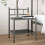 Mesita de noche metal y vidrio gris y negro 45x34,5x60,5 cm de vidaXL, Mesitas de noche - Ref: Foro24-325089, Precio: 28,05 €...