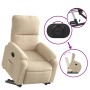 Sillón reclinable elevable tela de microfibra color crema en Sillones | Comprar online en Foru.es