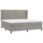 Cama box spring con colchón terciopelo gris claro 200x200 cm de , Camas y somieres - Ref: Foro24-3129171, Precio: 663,48 €, D...