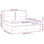 Cama box spring con colchón terciopelo gris claro 200x200 cm de , Camas y somieres - Ref: Foro24-3129171, Precio: 663,48 €, D...