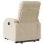 Sillón reclinable elevable tela de microfibra color crema en Sillones | Comprar online en Foru.es