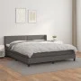 Box spring bed with gray synthetic leather mattress 160x200 cm by , Beds and slatted bases - Ref: Foro24-3130731, Price: 501,...