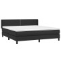 Cama box spring con colchón cuero sintético negro 160x200 cm de , Camas y somieres - Ref: Foro24-3130727, Precio: 516,39 €, D...
