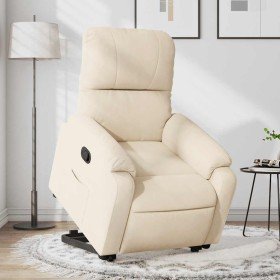 Sillón reclinable elevable tela de microfibra beige en Sillones | Comprar online en Foru.es