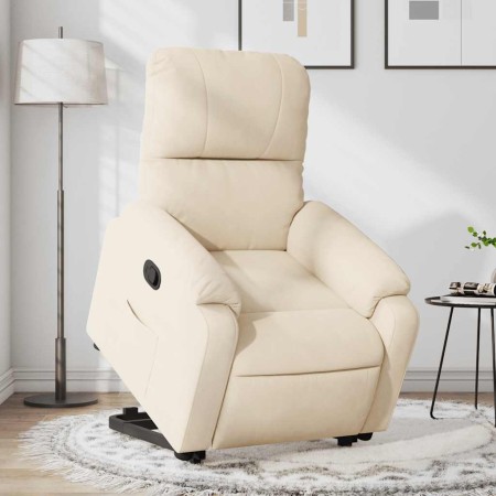 Sillón reclinable elevable tela de microfibra beige en Sillones | Comprar online en Foru.es